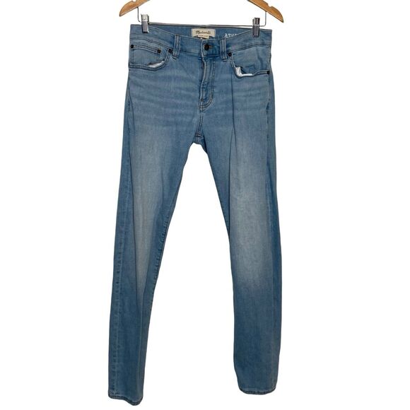 MADEWELL SIZE W29 L32 Mid-Rise Athletic Slim Blue Jeans Straight Leg - Picture 1 of 12